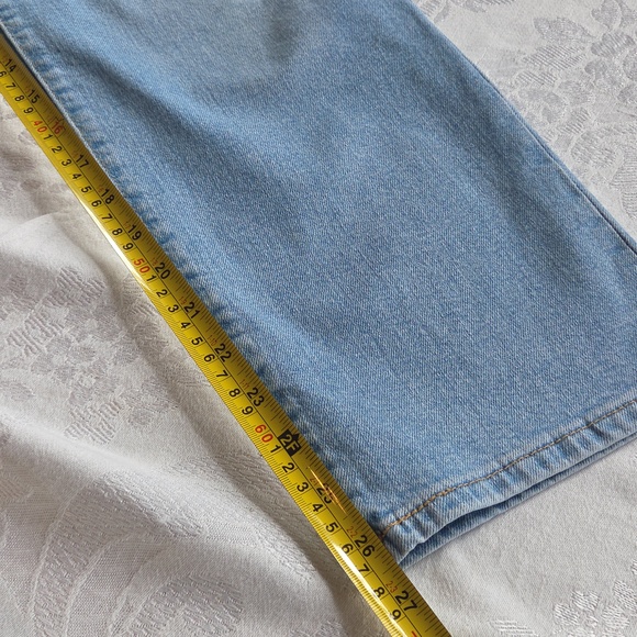 Levi's Ribcage Straight Ankle Light Wash Distressed Jeans Size 25 - Picture 14 of 16